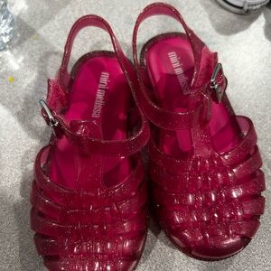 Mini Melissa Shiny Pink Sandals